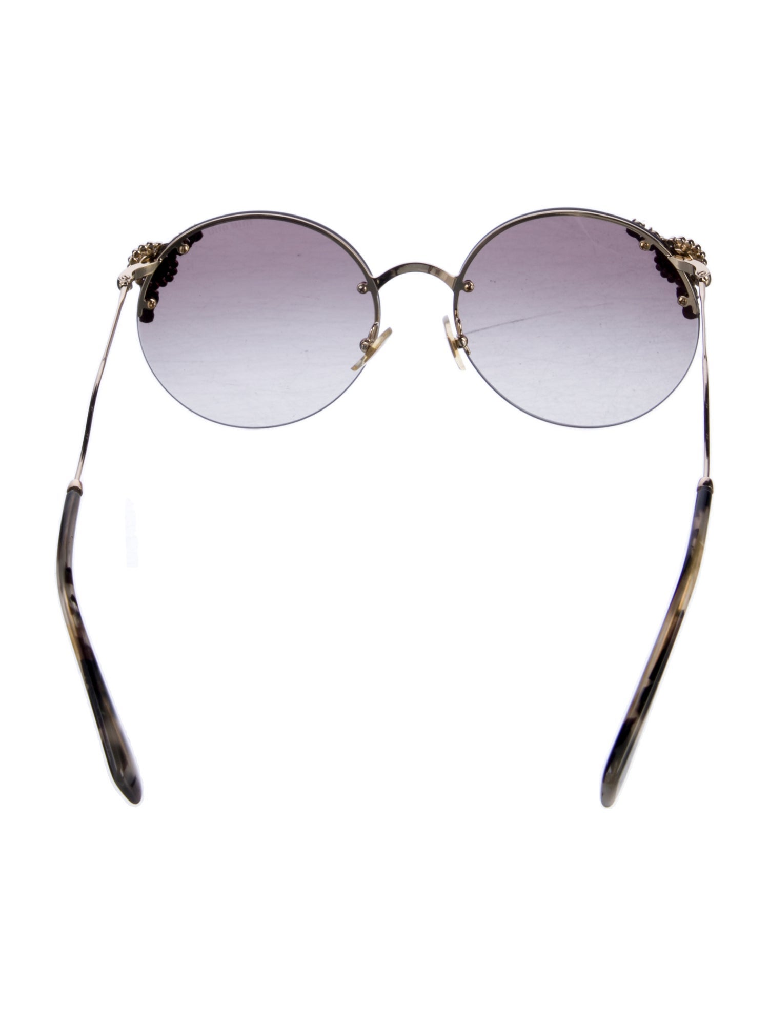 Miu Miu Round Gradient Sunglasses